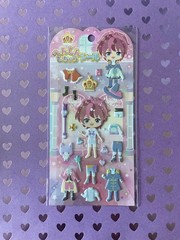 Kawaii Sticker Red Hair Boy Dress Up Puffy Stickers