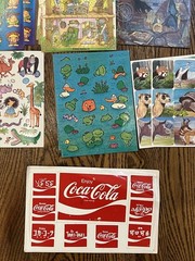 Vintage Lot of 1980s – 1990s Stickers Variety 26 Full Sheets +Many Partials