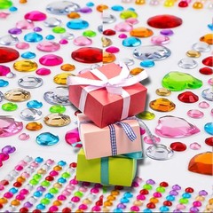 3228pcs Gems Stickers, Self Adhesive Rhinestone Jewel Stickers, Acrylic Gems DIY
