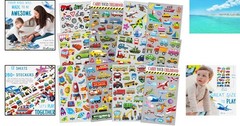 Safe and Colorful 280 PCS Transportation Stickers – Perfect for Classroom & Fun!