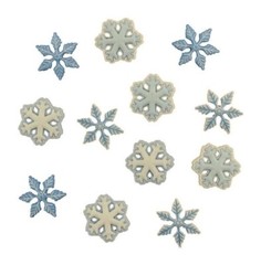 Buttons Galore 50+ Assorted SNOW Snowflakes Theme Buttons for Sewing & Crafts