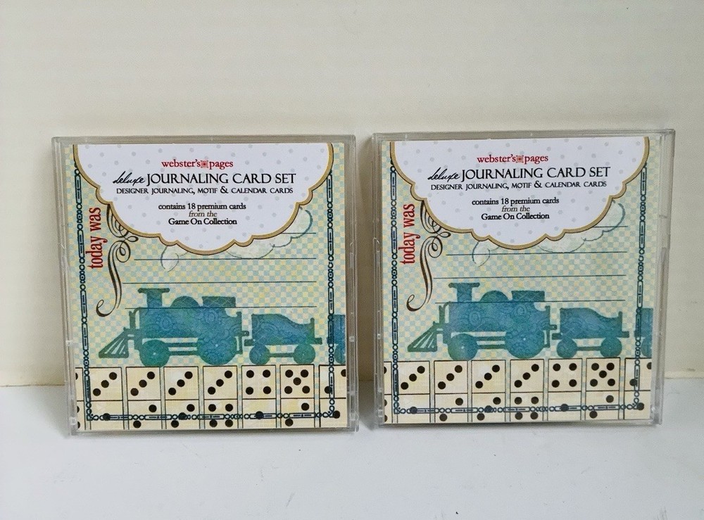 Lot of 2 Webster’s Pages Game On Deluxe Journaling Card Sets 36 Total Cards NIP