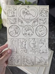 Vintage 80s Color Your Own Stickers Sheets Lot Of 13 Pgs Rainbows Bears Unicorns