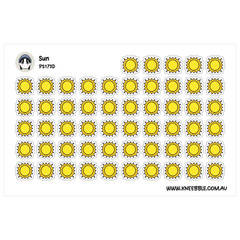 Sun Weather Stickers – Bright Planner Stickers for Weather Tracking & Organizati