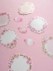 Mind Wave Washi Flowers Foil Stamping Write-On Flake Stickers/Sakura