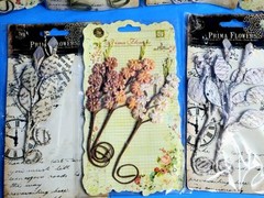 RETIRED PRIMA BEAUTIFUL 7 PKS VINES STEMS FLOWERS SCRAPBOOK EMBELLISHMENTS #17