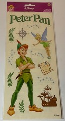 Lot Disney Theme Stickers New (5) & Card (1) Princesses, Peter Pan, Cinderella