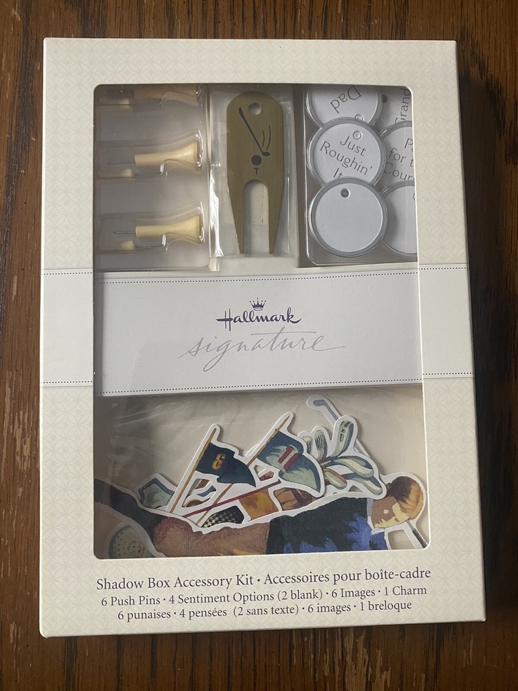 Hallmark signature shadowbox accessory kit for golf