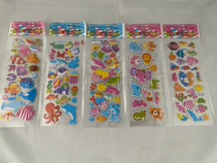 5 Different Sheets 3D Puffy Sea Creatures Stickers Bulk Stickers for Kids