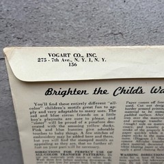 VTG MCM Baby Kids Vogart Textilprints Transfer Patterns Iron On 156 Animals