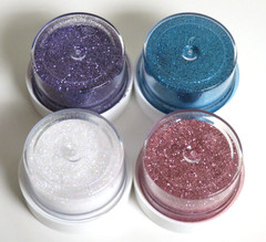 4 Retired Stampin’ Up Glitter Jars ~ Dazzling Diamonds Rose Ritz Lavender Lights