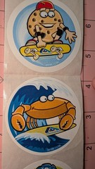 Vintage Stickers Albertsons Grocery Store Banana Cookie Skateboard Pizza Lot 4