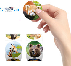 600PCS Realistic Animal Stickers, 16 Designs Jungle Animal Sticker for Kids Safa