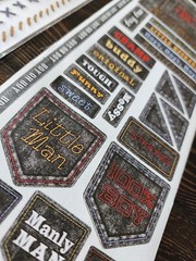 Lot of Scrapbook Stickers for Boys Epoxy K&Co Deja Views Dad Boy Vintage NEW #8