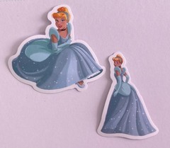 Set of 2 Cinderella Stickers 2 1/2″ Waterproof Disney Scrapbook Junk Journal
