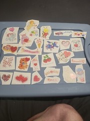 Scholastic Valentines Stickers 1985 Hearts Animals Cupid Rare Vintage New 23