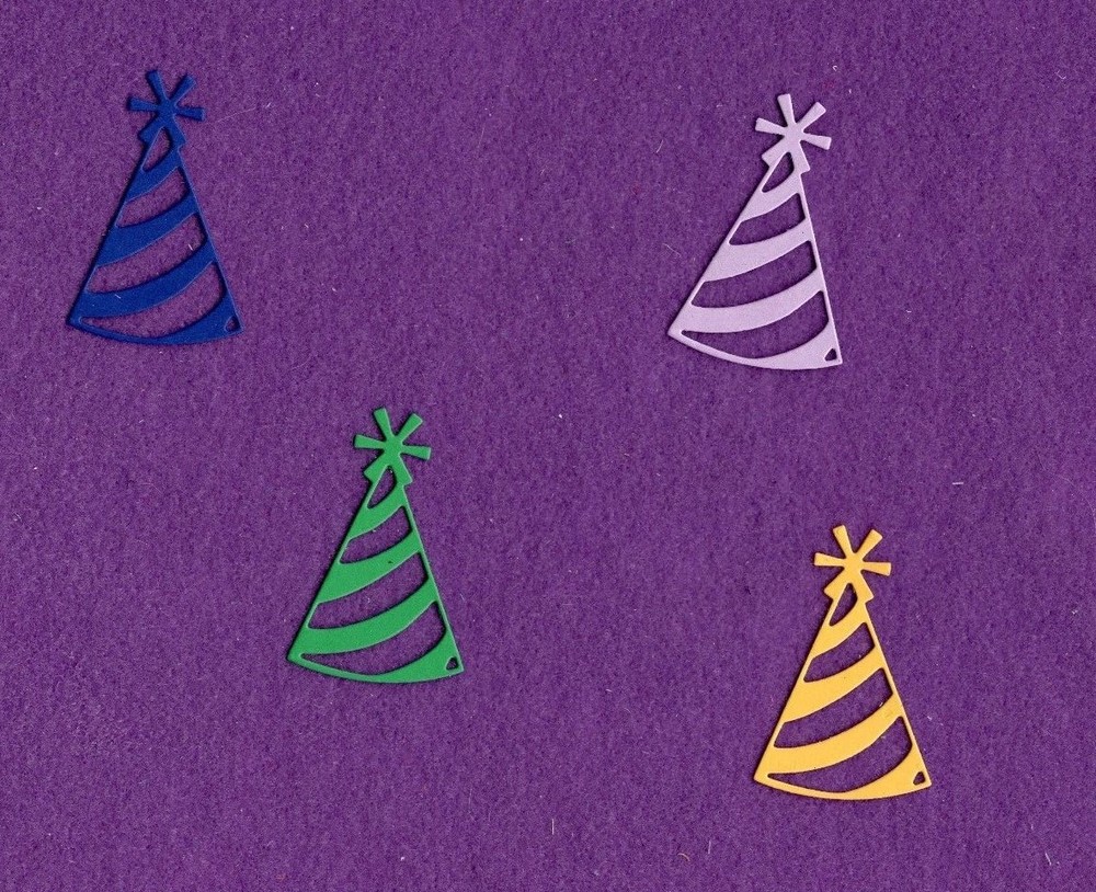 PARTY HAT # 3 die cuts scrapbook cards
