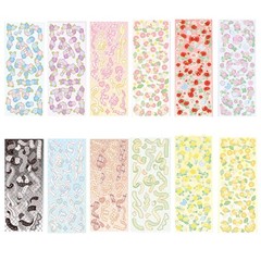 Colorful Kpop Stickers Set – 12 Sheets DIY Self-Adhesive Deco Stickers for Scrap