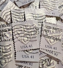 LOVE & HEARTS Vintage Bundles Used Stamps – 25 / packet – choose your favorite