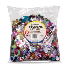 Hygloss Products Sequins and Spangles Variety Pack- Asst’d Colors – 16-Ounce Bag