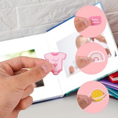 8 Sheets Baby Girl Scrapbook Stickers, Adorable Newborn Toddler Colorful