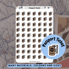 Passport Ticket Planner Stickers