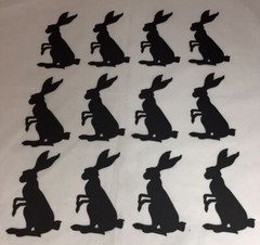 Tim Holtz Die Cuts * Mr. Rabbit * Set of 12 * White or Black Cardstock