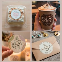 100 Custom Business Stickers – Personalized Logo Labels, Waterproof Vinyl