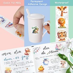 3 Rolls Animal Stickers for Kids, 1500 PCS Kids Stickers Bulk for Toddlers