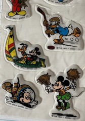 Vintage Disney Monogram Products Puffy Stickers Mickey Goofy Pluto Sealed