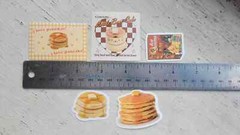 Breakfast Pancake Stickers Food and Drink Bread and Butter Lot of 5 Pc Pcs