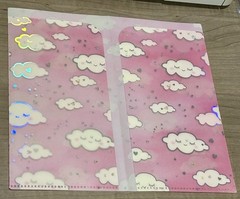 New Happie Scrappie Hobonichi Pink Clouds Sticker Folder