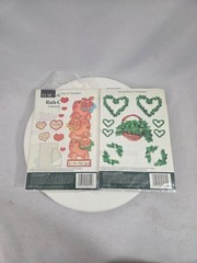 Vintage 1994 Plaid Rub-On Transfers Lot 2 Ivy Nature Pigs Country Critters Craft