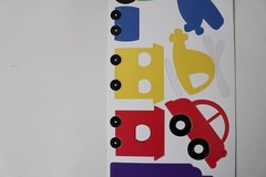 Provo Craft Sticky Designer Transportation DieCut Train Plane Car TruckScrapbook