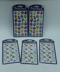 5 Mello Smello Holographic Stars Faces Smiley Sheet Sticker Package Lot “As Is”