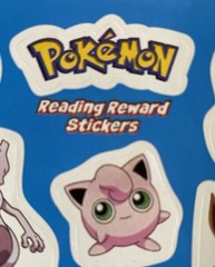 2018 Pokémon Scholastic Book Club Reading Reward Stickers Sheet 1 Sheet