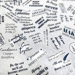 50Pcs Motivational Transparent Quote Stickers for Positive Quotes