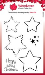 Woodware Craft Clear Stamp – PAINTABLE SHAPES STARS