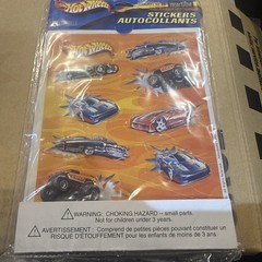Hot Wheels Car Puffy Stickers By Heartline Hallmark Sticker Sheet 2004 New