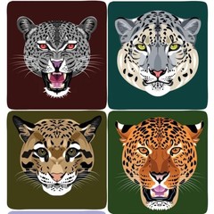 Violette Stickers Big Cats Sticker Sheet Lion Tiger Panther Cougar Animal Craft