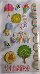 3Birds Sparkly Puffs Fun Dimensional Puffy Sparkle Stickers 8 sheets /401