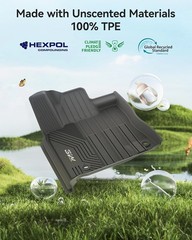 3W Floor Mats for Toyota Tundra 2014-2021 (Only for CrewMax Cab), TPE All Weathe