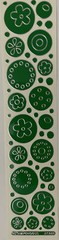 GREEN/SILVER FLOWER CIRCLE Stickers(49pc)Stampendous •Garden•Blooms•Daisy•Dots