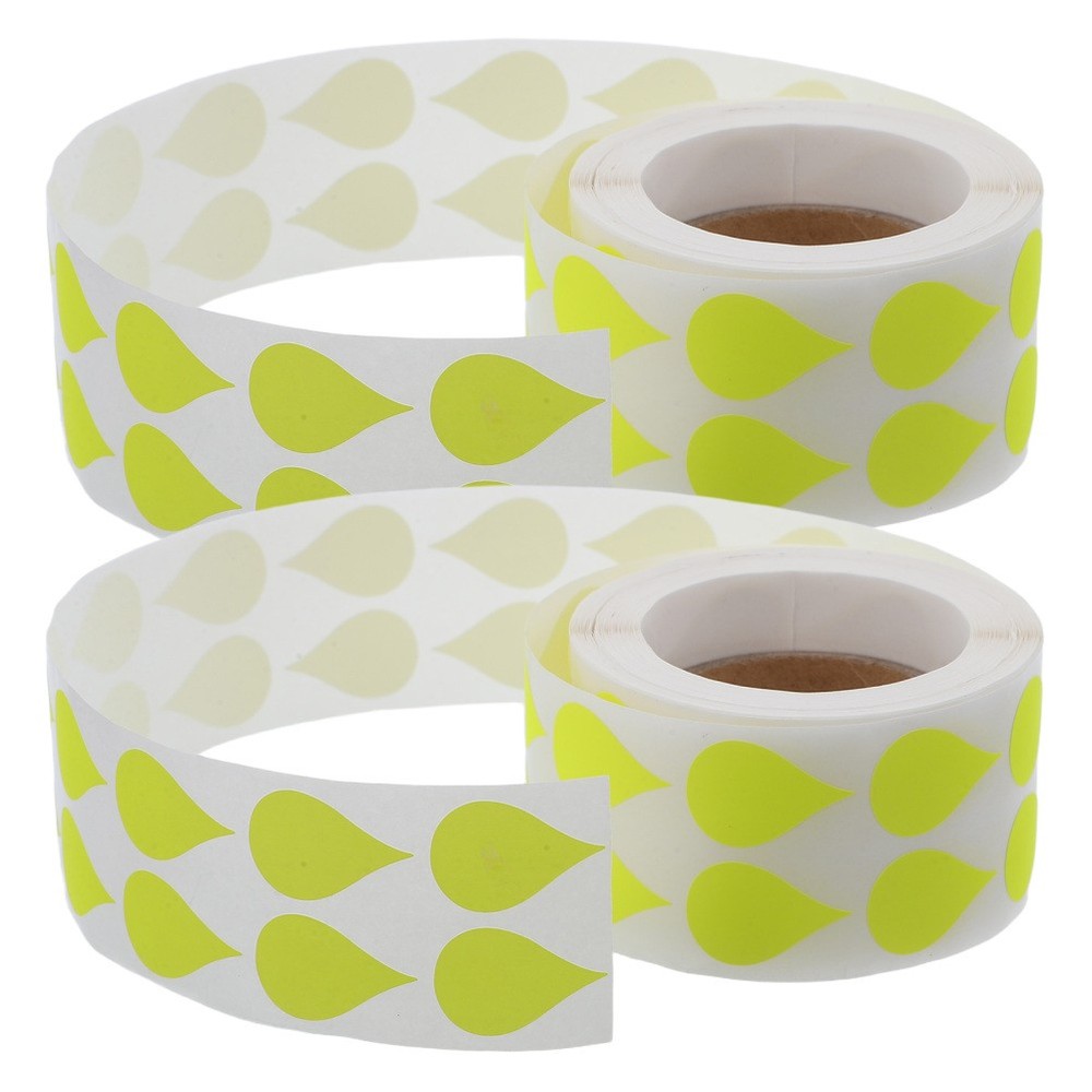 2 Rolls Neon Color Coding Stickers Self Adhesive Labels For Jars