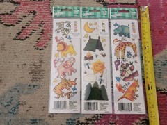 NEW Royal Langnickel e-z rub on transfers animals glitter zoo & camping lot set