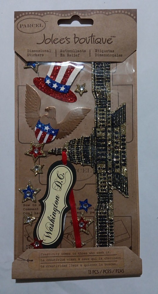 Jolee’s Boutique Glittered Washington DC Scrapbook Deminsional Stickers
