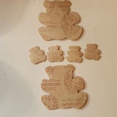6 Vintage 80’s Sandylion Teddy Bears Fuzzy stickers
