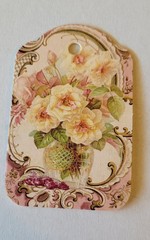 Lot of 12 Floral Gift Tags, Journal, Scrapbooking, Card Making Tags