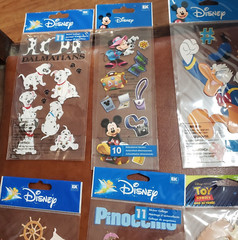 Jolees Disney Domensional Stickers Pinocchio Peter Pan Dalmation 6 NIP crafts