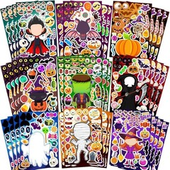 36 Sheets Halloween Stickers for Kids, Make Your Own Halloween Stickers, Hallowe